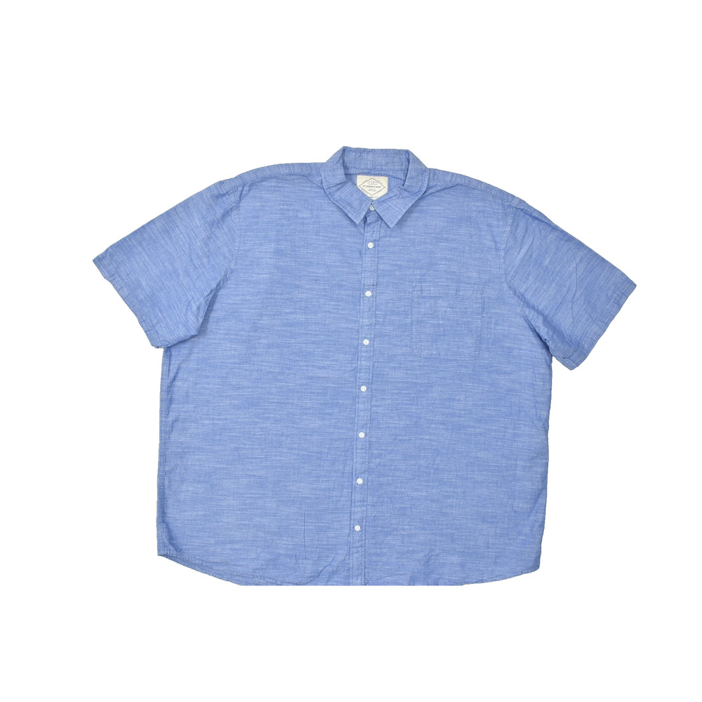 Men's Short-Sleeve Button-Up Shirt - Light Blue